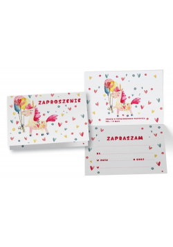 Zaproszenie ZZ-064 Jednorożec (5 szt.)