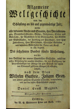 Allgemeine Weltgeschichte 1783 r