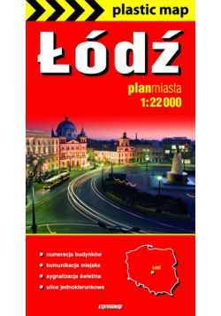 Łódź - foliowany plan miasta 1:22 000