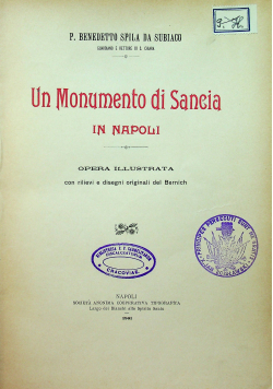 Un Monumento di Sancia in Napoli 1901 r.