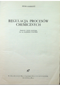 Regulacja Procesów Chemicznych
