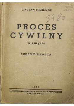 Proces Cywilny w zarysie 1946 r