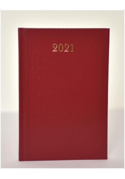 Kalendarz 2021 Dzienny A5 Divas Bordowy
