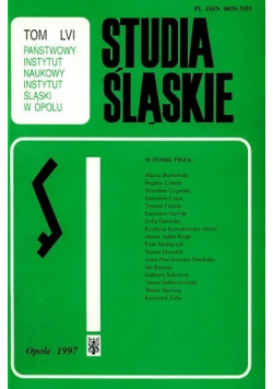 Studia Śląskie Tom LVI