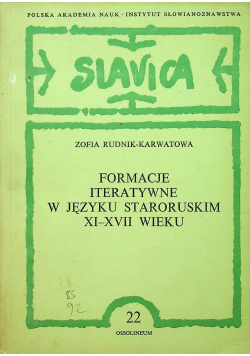 formacje iteratywne w języku staroruskim XI XVII wieku