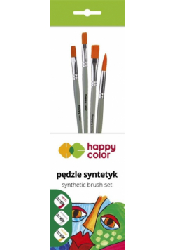 Zestaw pędzli syntetycznych A 4szt HAPPY COLOR