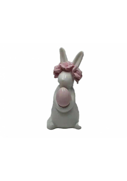 Zajączek z jajkiem ceramiczny