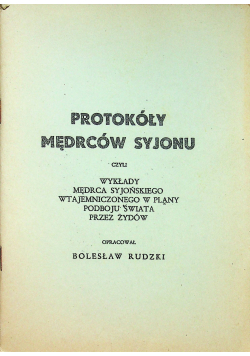 Protokóły mędrców Syjonu 2 obieg