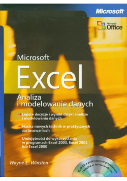 Microsoft Excel Analiza i modelowanie danych + CD