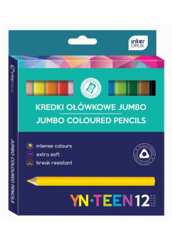 Kredki trójkątne Jumbo 12 kolorów YN NOSTER