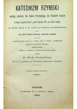 Katechizm Rzymski 1880 r.
