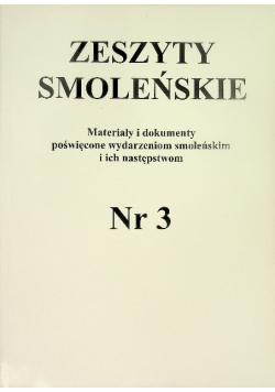 Zeszyty smoleńskie materiały i dokumenty