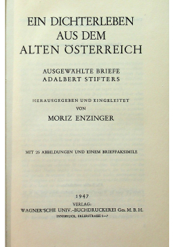 Ein dichterleben aus dem alten Osterreich 1947 r.