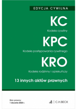 Kodeks cywilny. Kodeks postępowania cywilnego. Kodeks rodzinny i opiekuńczy. 13 innych aktów prawnych wyd. 50
