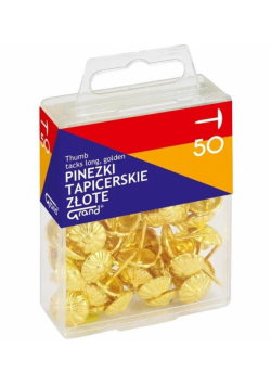 Pinezki tapicerskie złote 50szt