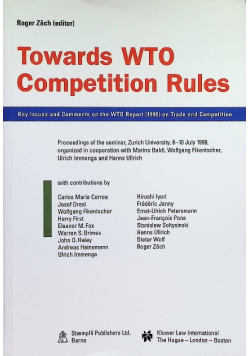 Towards Wto Competition Rules
