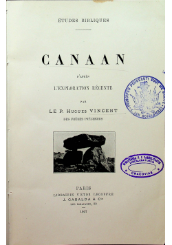 Canaan d apres l exploraton recente 1907 r.