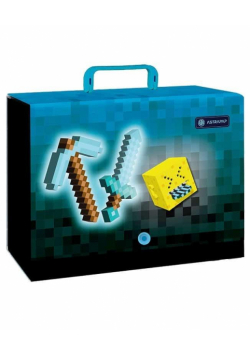 Teczka z rączką XL Blue Pixel 9cm Astrapap