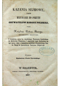 Kazania sejmowe 1857 r