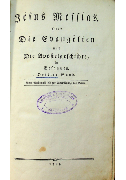 Titus messias oder die evangelien  1785 r
