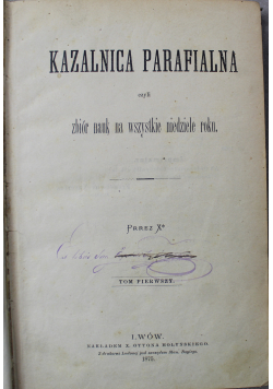 Kazalnica Parafialna 3 tomy 1875 r.