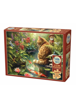 Puzzle 275 XL Ryby Koi, kot i krasnal G3