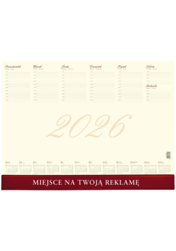 Kalendarz 2026 biuwar business