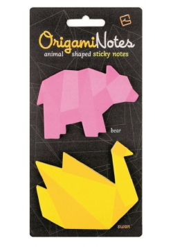 Origami Notes - karteczki samoprzylepne - Paw/Niedźwiedź