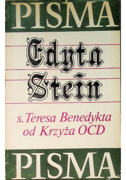 Edyta Stein Pisma Tom 1