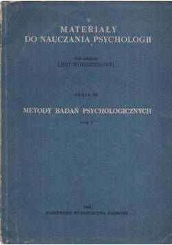 Materiały do nauczania psychologii Tom 4