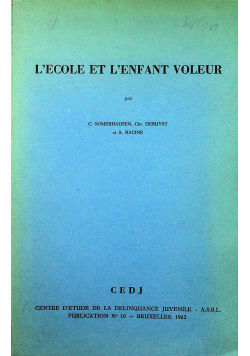 L ecole et l enfant voleur