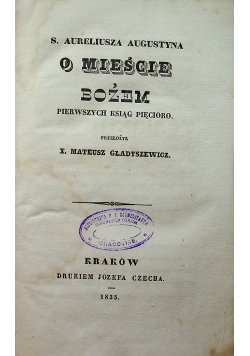 O mieście Bożem 1835 r