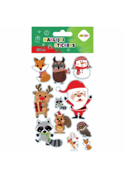 Naklejki Xmas animals 10x20cm HAPPY COLOR
