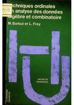 Techniques ordinales en analyse des donnees
