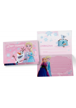 Zaproszenie ZD-011 Elsa, Kraina Lodu (5 szt.)