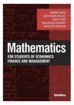 Mathematics for students of economics finance and management