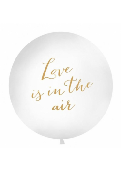 Balon Love is in the air 1m biały