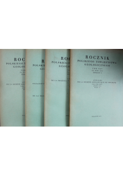Rocznik Polskiego towarzystwa geologiczna Tom XXV 4 tomy