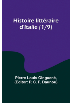 Histoire littéraire d'Italie (1/9)