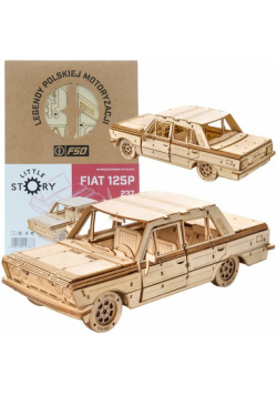 Little Story Drewniane Puzzle Model 3D - FSO Fiat 125p