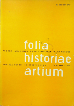 Folia historiae artium tom XVIII