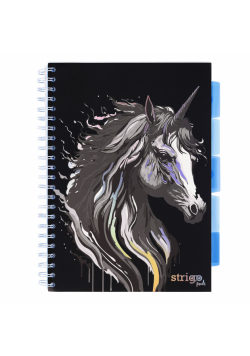 Kołozeszyt Strigo A4 Project Book Unicorn czarny kratka