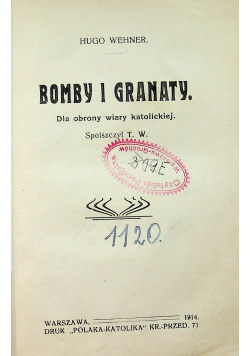 Bomby i granaty 1914 r.