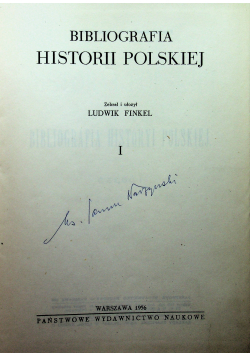 Bibliografia historia Polski tom I