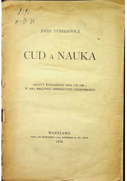 Cud a nauka 1926 r