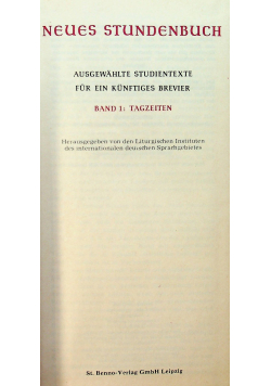 Neues stundenbuch