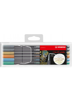 Flamastry Pen metaliczne 6 szt etui STABILO