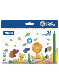 Kredki świecowe Plastipastel 24 kolory MILAN