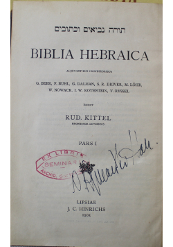 Biblia Hebraica 1905 r.