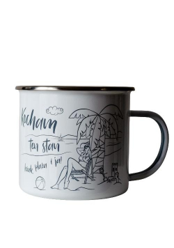Kubek emaliowany - Kocham ten stan